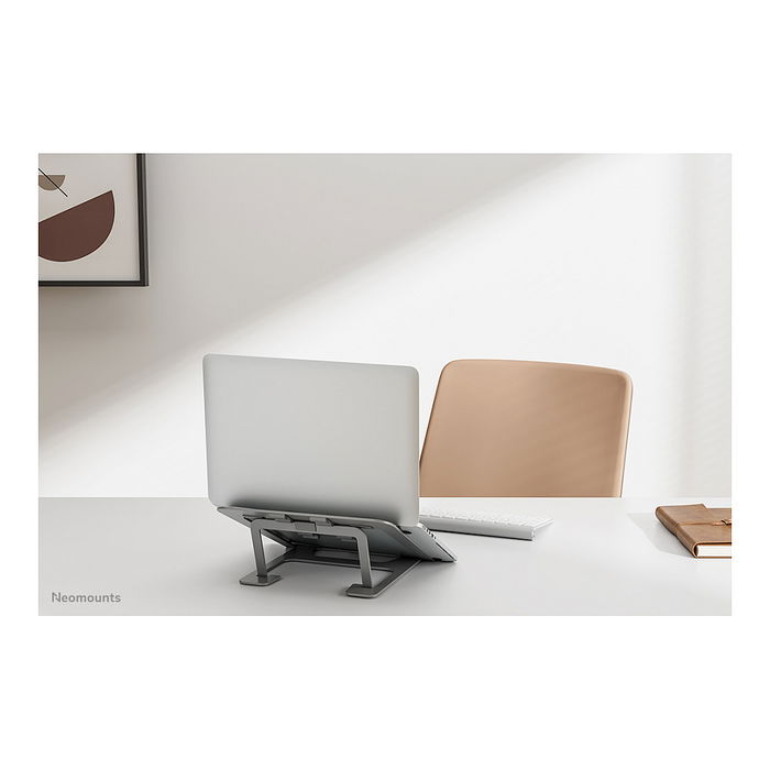 Newstar NSLS085GREY Soporte para Portátil Plegable, Color Gris, Capacidad 5 kg