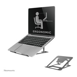 Newstar NSLS085GREY Soporte para Portátil Plegable, Color Gris, Capacidad 5 kg