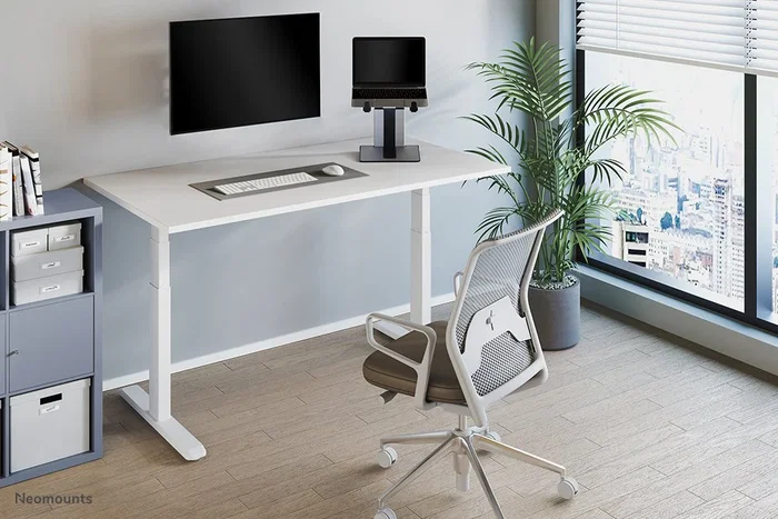 Neomounts NSLS200 Soporte para Portátil Plegable y Ajustable de 10" a 17" hasta 5 kg, Plata, Plástico, con Almohadillas Antideslizantes