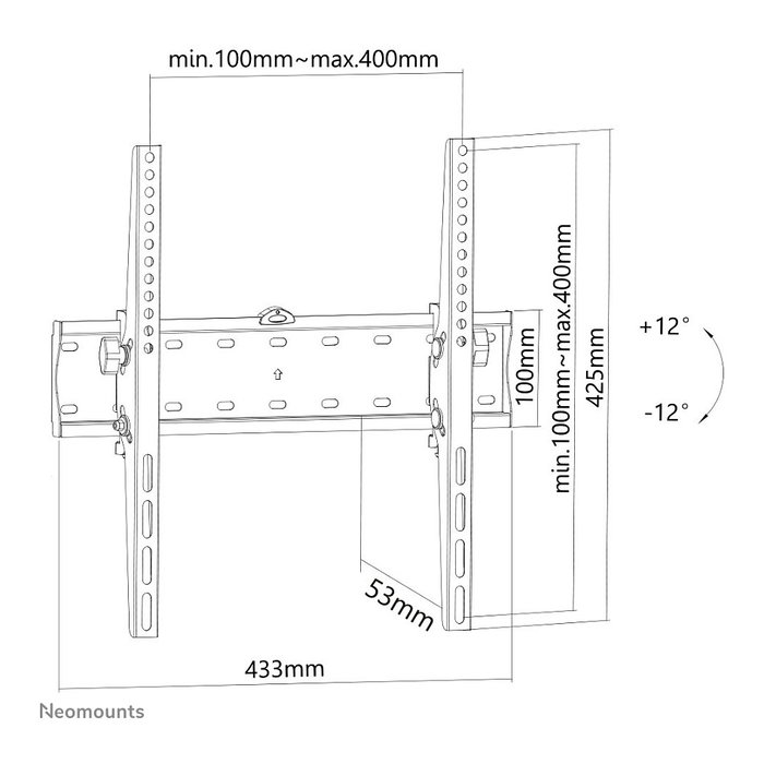 Neomounts FPMA-W350BLACK Soporte de Pared Inclinable para TV 32-55 pulgadas Neomounts FPMA-W350BLACK Soporte de Pared Inclinable para TV 32-55 pulgadas