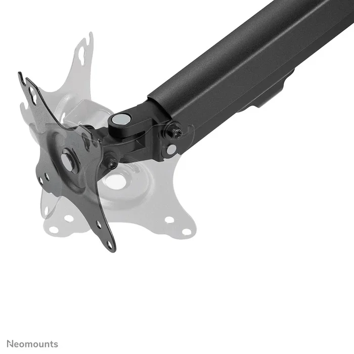 Neomounts FPMA-D650DBLACK Soporte de Monitor para Escritorio, 7 kg, 17-27", Ajuste de Altura con Gas, Inclinación, Rotación 360°, Giro, VESA 100x100/75x75, Gestión de Cables, Negro