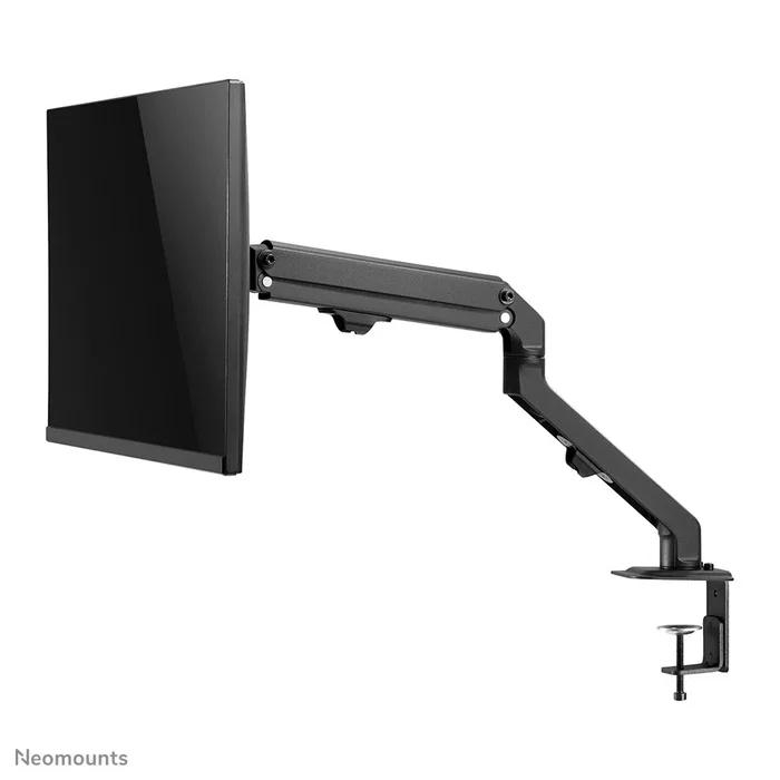 Neomounts FPMA-D650DBLACK Soporte de Monitor para Escritorio, 7 kg, 17-27", Ajuste de Altura con Gas, Inclinación, Rotación 360°, Giro, VESA 100x100/75x75, Gestión de Cables, Negro