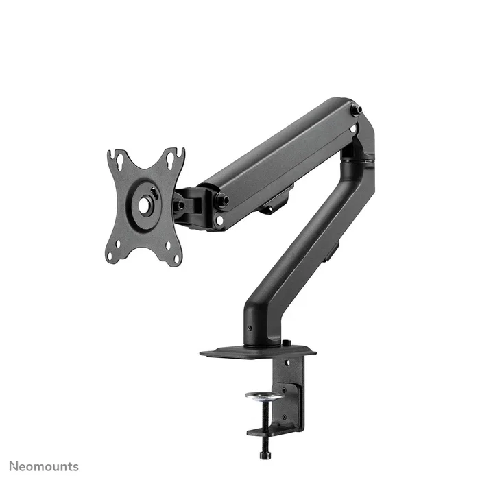 Neomounts FPMA-D650DBLACK Soporte de Monitor para Escritorio, 7 kg, 17-27", Ajuste de Altura con Gas, Inclinación, Rotación 360°, Giro, VESA 100x100/75x75, Gestión de Cables, Negro