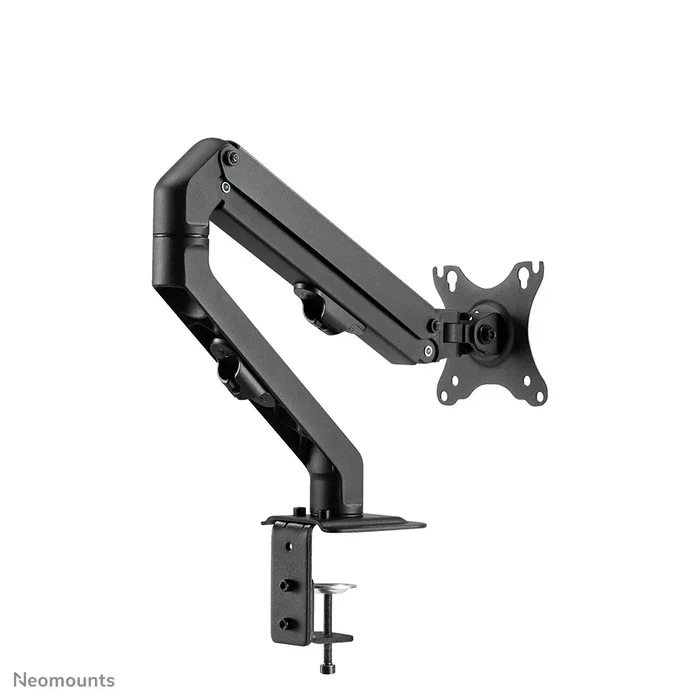 Neomounts FPMA-D650DBLACK Soporte de Monitor para Escritorio, 7 kg, 17-27", Ajuste de Altura con Gas, Inclinación, Rotación 360°, Giro, VESA 100x100/75x75, Gestión de Cables, Negro