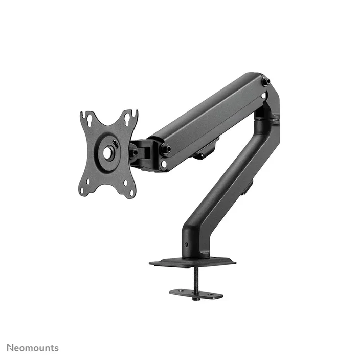 Neomounts FPMA-D650DBLACK Soporte de Monitor para Escritorio, 7 kg, 17-27", Ajuste de Altura con Gas, Inclinación, Rotación 360°, Giro, VESA 100x100/75x75, Gestión de Cables, Negro