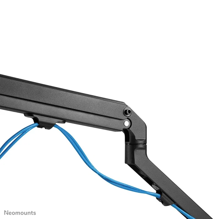 Neomounts FPMA-D650DBLACK Soporte de Monitor para Escritorio, 7 kg, 17-27", Ajuste de Altura con Gas, Inclinación, Rotación 360°, Giro, VESA 100x100/75x75, Gestión de Cables, Negro