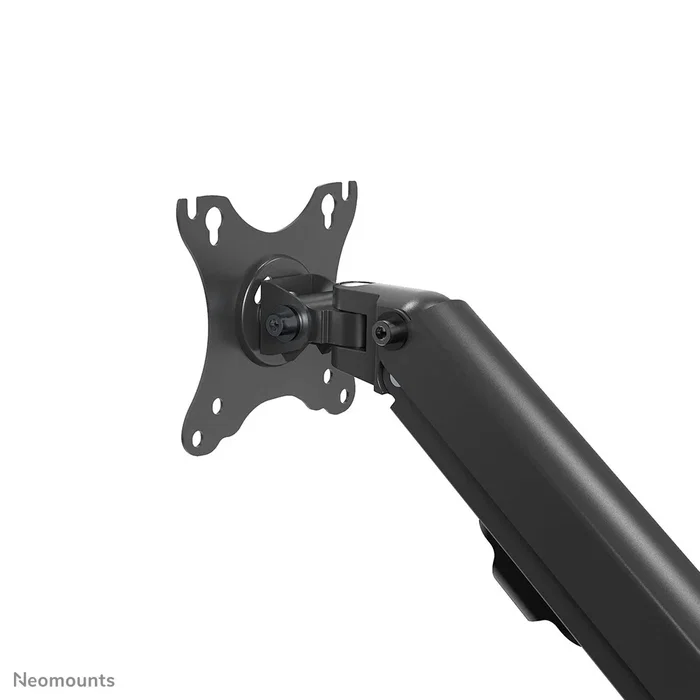 Neomounts FPMA-D650DBLACK Soporte de Monitor para Escritorio, 7 kg, 17-27", Ajuste de Altura con Gas, Inclinación, Rotación 360°, Giro, VESA 100x100/75x75, Gestión de Cables, Negro