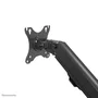 Neomounts FPMA-D650DBLACK Soporte de Monitor para Escritorio, 7 kg, 17-27", Ajuste de Altura con Gas, Inclinación, Rotación 360°, Giro, VESA 100x100/75x75, Gestión de Cables, Negro