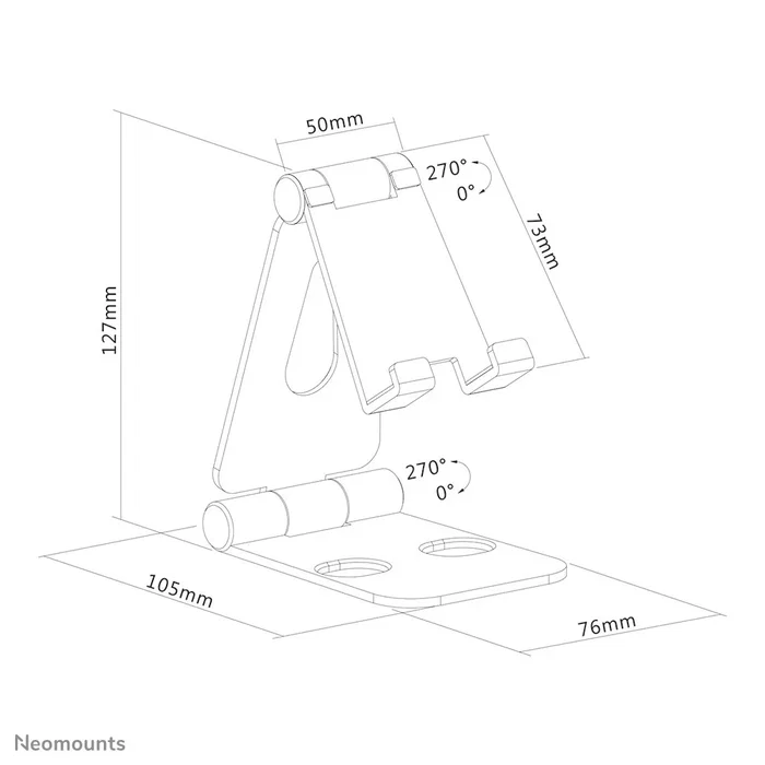 Newstar DS10-160SL1 Soporte Plegable para Smartphone Plata