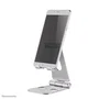 Neomounts DS10-160SL1 Soporte plegable para smartphone de escritorio, hasta 7" con ajuste de inclinación 270°, aluminio plateado, ideal para videollamadas y películas
