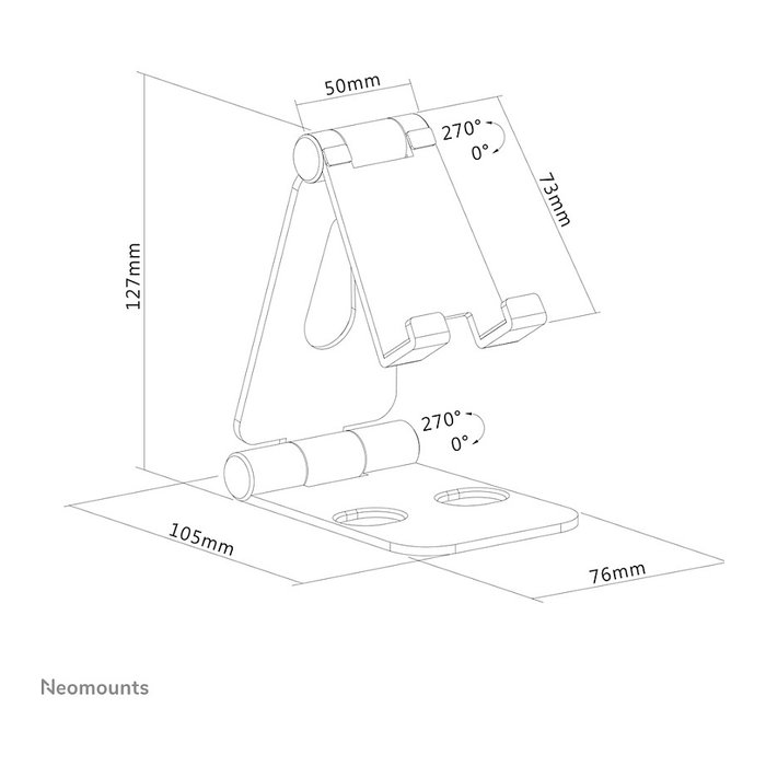 Newstar Neomounts DS10-160SL1 Soporte Plegable Plata Newstar Neomounts DS10-160SL1 Soporte Plegable Plata