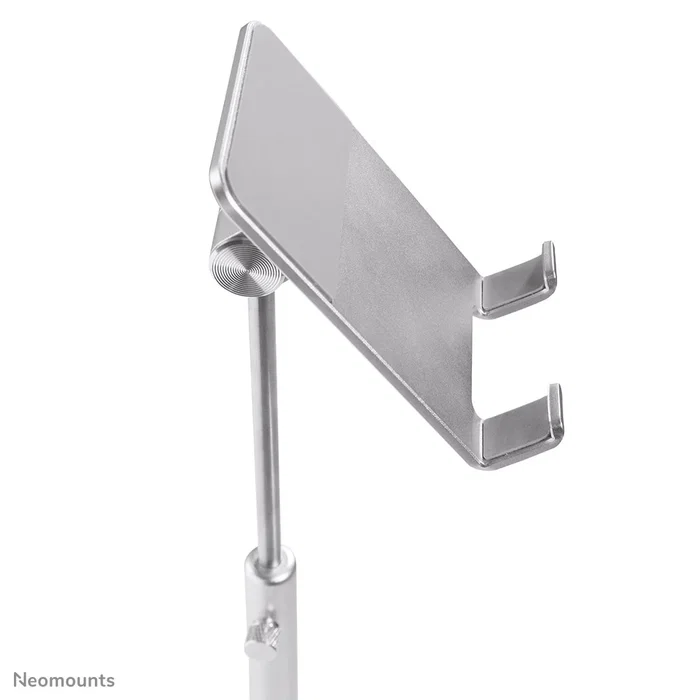 Neomounts DS10-200SL1 Soporte de Escritorio para Teléfono Móvil/Smartphone hasta 7", Ajustable en Altura e Inclinación (180°), Plata