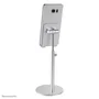Neomounts DS10-200SL1 Soporte de Escritorio para Teléfono Móvil/Smartphone hasta 7", Ajustable en Altura e Inclinación (180°), Plata