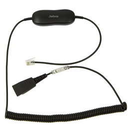 Jabra GN 1216 Cable Espiral QD a RJ9 para Avaya one-X Color Negro 0.8m