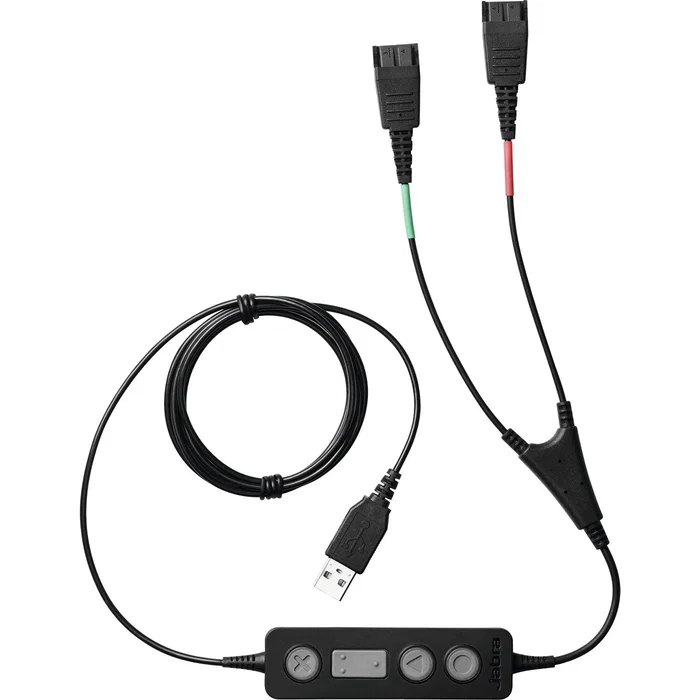Jabra Link 265 Cable de formación USB a 2 x QD, Negro