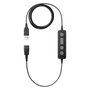 Jabra Link 260 Adaptador USB para auriculares QD con control de llamadas, Negro