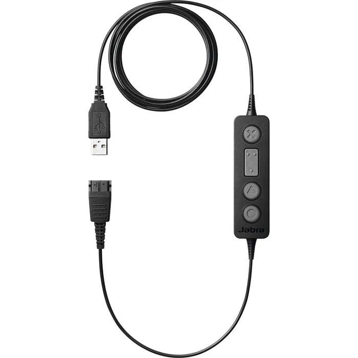 Jabra Link 260 Adaptador USB para auriculares QD con control de llamadas, Negro