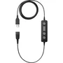 Jabra Link 260 Adaptador USB para auriculares QD con control de llamadas, Negro
