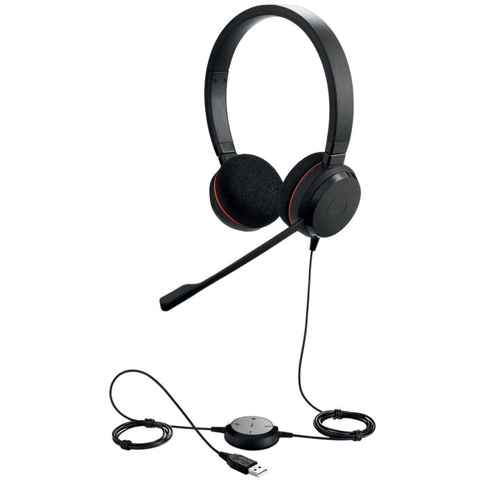 Jabra EVOLVE 20 MS Stereo Auriculares Profesionales Estéreo con Gestión de Llamadas y Gran Sonido para Llamadas y Música
