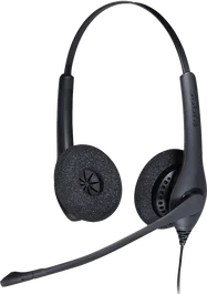 Jabra BIZ 1500 QD Duo Auriculares Profesionales con Cable Negro - Sonido HD y Micrófono con Cancelación de Ruido