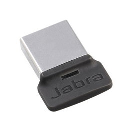 Jabra 14208-07 Link 370 Adaptador de Red Bluetooth 4.2 Clase 1 USB para Auriculares Evolve 75, 75 UC, SPEAK 710, Receptor Negro y Plata