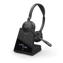 Jabra Engage 75 Auricular Estéreo Inalámbrico para Oficina, Bluetooth 5.0 y DECT, 13 Horas Batería, Conexión Múltiple, Cancelación Ruido, Negro