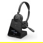 Jabra Engage 75 Auriculares Diadema Inalámbricos DECT/Bluetooth 5.0 para Oficina con Base, Cancelación de Ruido, Negro