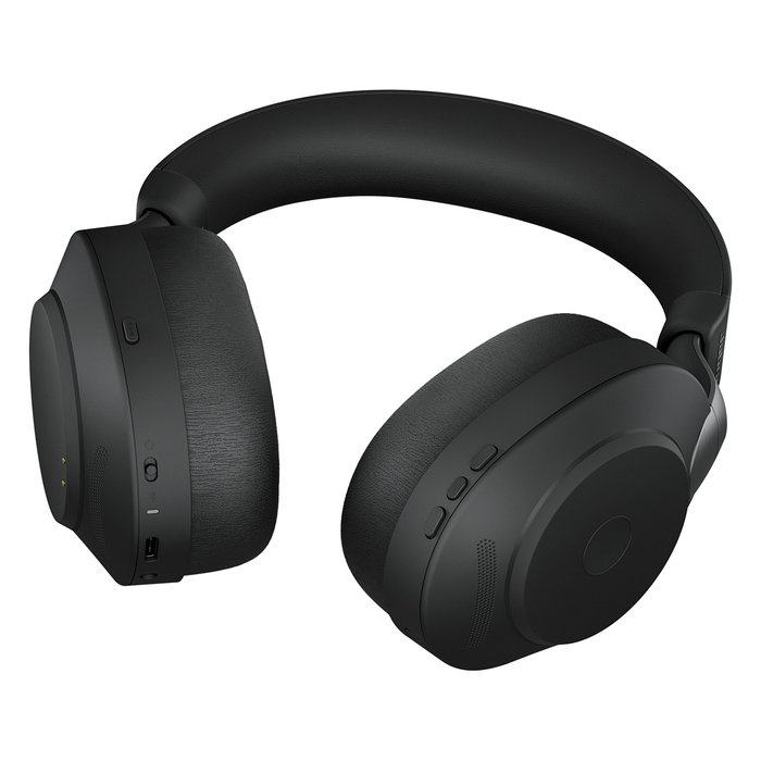 Jabra Evolve2 85 Link380a UC Auriculares Diadema Inalámbricos USB-C con Cancelación Activa de Ruido y Micrófono Boom, Negro, Optimizado para Comunicaciones Unificadas