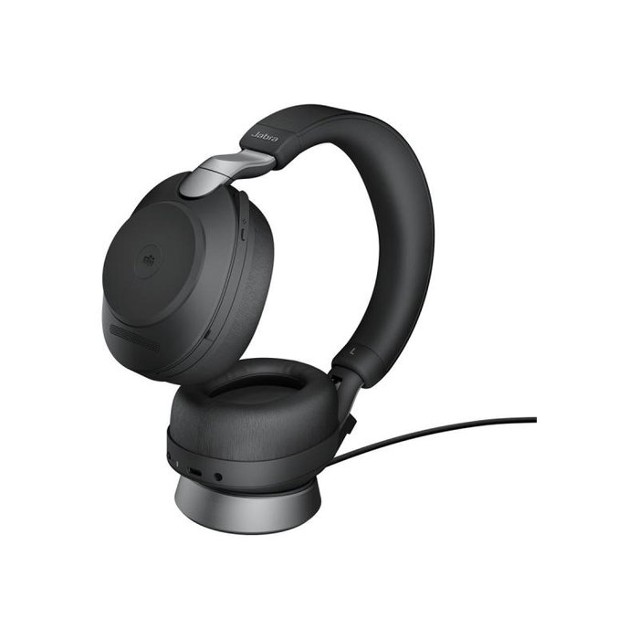 Jabra Evolve2 85 MS Stereo Headset con Base de Carga, Negro Jabra Evolve2 85 MS Stereo Headset con Base de Carga, Negro