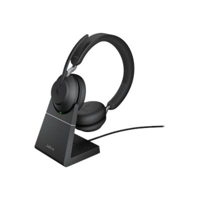 Jabra Evolve2 65 MS Stereo Negro con Base de Carga y Link 380a