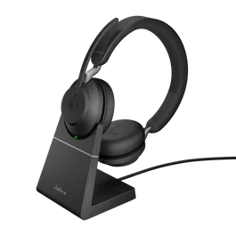 Jabra Auricular Evolve2 65 MS Duo, con Link 380a y base de carga, Negro (26599-999-989)