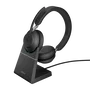 Jabra Evolve2 65 MS Stereo Negro con Base de Carga y Link 380a