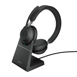 Jabra Evolve2 65 MS Stereo con Base de Carga, Negro