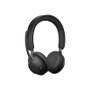 Jabra Evolve2 65 MS Stereo con Ladestation y Link 380 USB-C, Negro