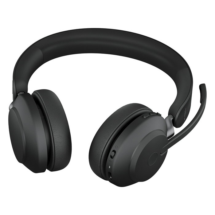Jabra Evolve2 65 Stereo UC + Link 380 USB-C Auriculares Diadema Bluetooth 5.0 Inalámbricos para Oficina Negro