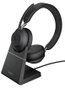 Jabra Evolve2 65 Stereo UC con Ladestation y Link 380 USB-A, Negro