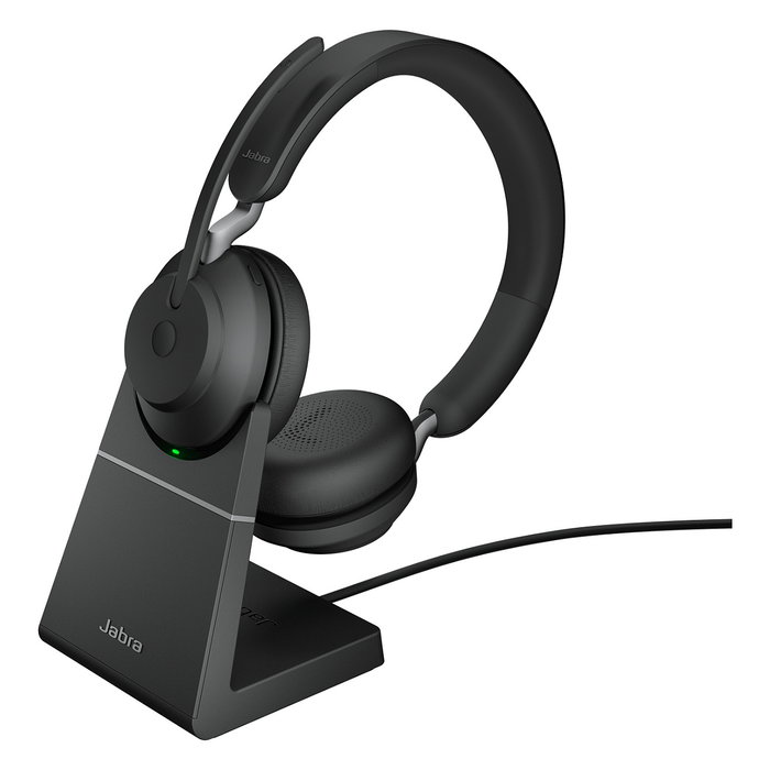 Jabra Evolve2 65 Stereo UC con Base de Carga, Negro