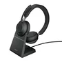 Jabra Evolve2 65 Stereo UC con Base de Carga, Negro