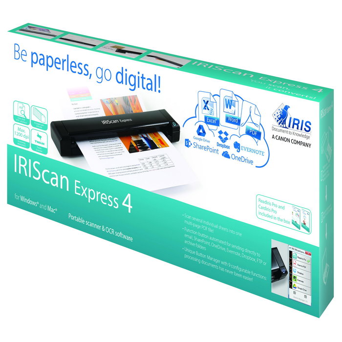 Escáner Portátil Iris IRIScan Express 4 1200dpi