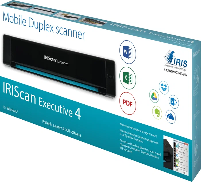 Iris IRIScan Executive 4 Escáner Portátil Dúplex Negro Iris IRIScan Executive 4 Escáner Portátil Dúplex Negro