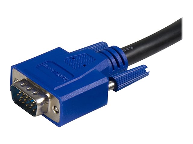 StarTech Cable KVM 2 en 1 VGA USB de 1,8 m - Cable para Consola KVM con Conectores USB A/B y HD15, Compatible con Modelos RKCOND17HD, SV231USBGB