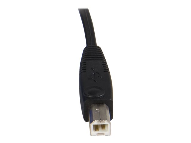 StarTech Cable KVM 2 en 1 VGA USB de 1,8 m - Cable para Consola KVM con Conectores USB A/B y HD15, Compatible con Modelos RKCOND17HD, SV231USBGB