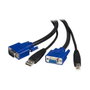 StarTech.com Cable KVM VGA y USB de 1,8 m SVUSB2N1_6 Negro
