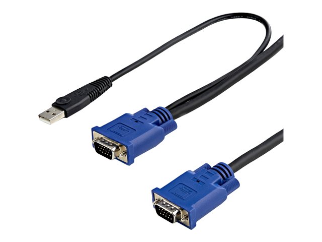 StarTech.com Cable KVM Ultra Delgado Todo en Uno VGA USB 2.0 HD15 3.05 metros (10 pies) - CAB1631HD / CAB831HD
