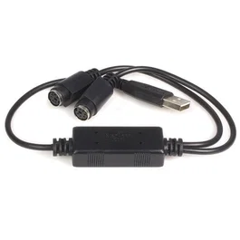 StarTech.com Adaptador de Teclado y Ratón PS/2 a USB - 2x PS/2 Hembra, 1x USB A Macho, Cable de 0.435 m, Negro