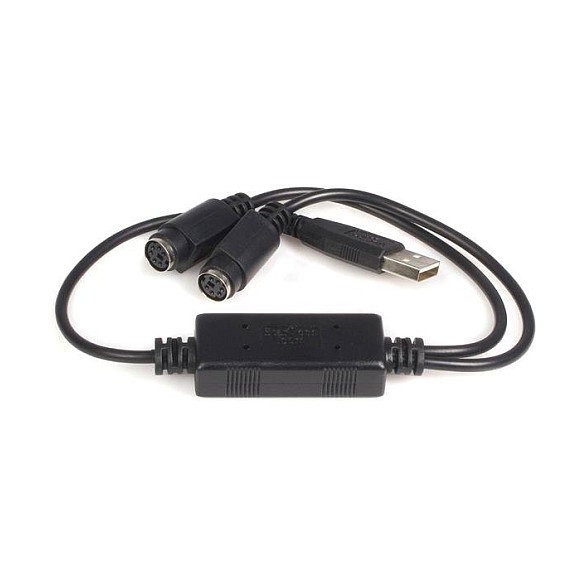 StarTech USBPS2PC Adaptador de 2x PS/2 Hembra a 1x USB Negro