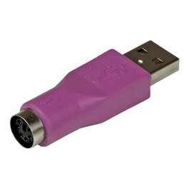 Startechcom Adaptador Conversor PS/2 Hembra a USB Macho para Teclado, MiniDIN 6 Pines a USB Tipo A, Plug-and-Play, Sin Controladores