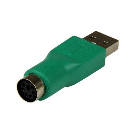 StarTech Adaptador de Ratón PS/2 a USB - Macho USB A a Hembra PS/2 - Color Verde - Conector Chapado en Níquel - Referencia GC46MF