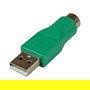 StarTech Adaptador de Ratón PS/2 a USB - Macho USB A a Hembra PS/2 - Color Verde - Conector Chapado en Níquel - Referencia GC46MF