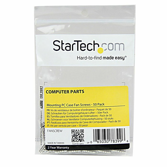 StarTech Pack de 50 Tornillos de Montaje para Ventiladores de PC StarTech Pack de 50 Tornillos de Montaje para Ventiladores de PC